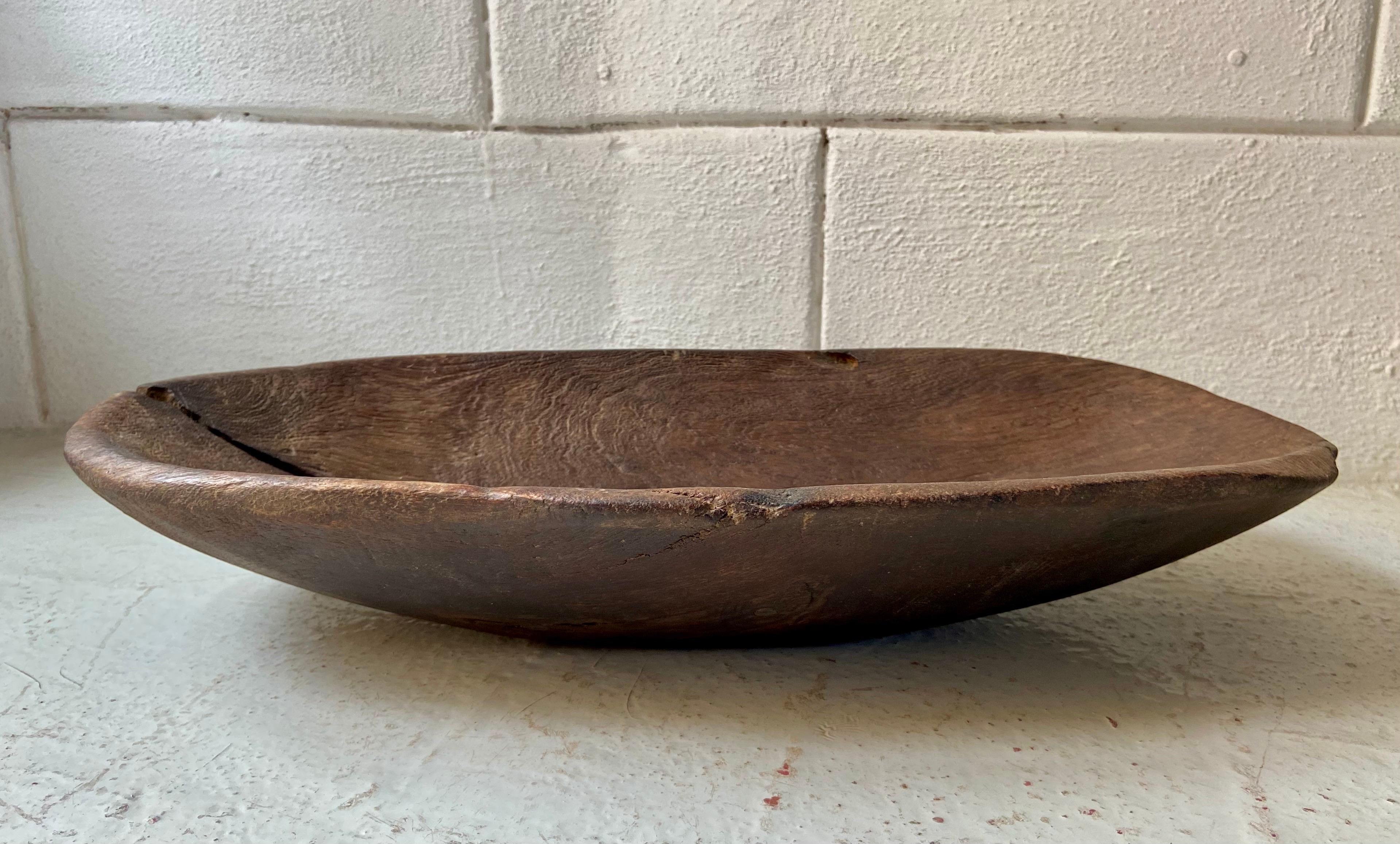 Mid-20th Century Mesquite Bowl from Mexico, Circa 1930's