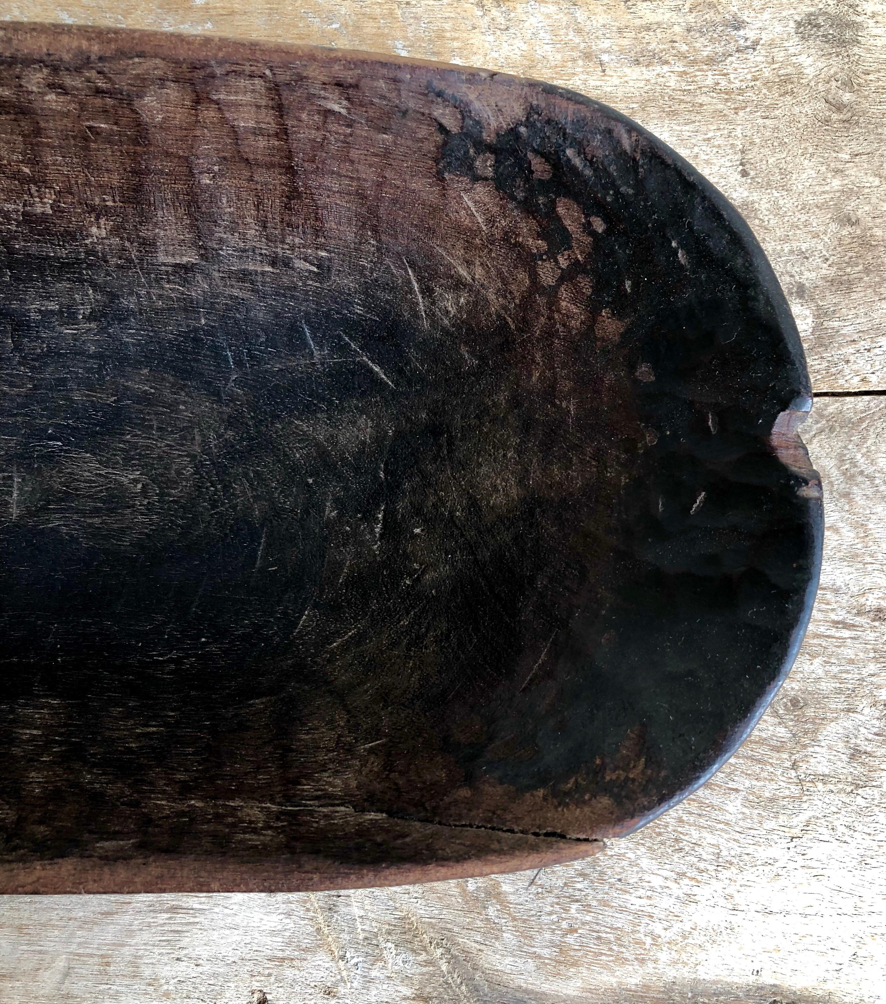 Hand-Carved Mesquite Bowl from Mexico