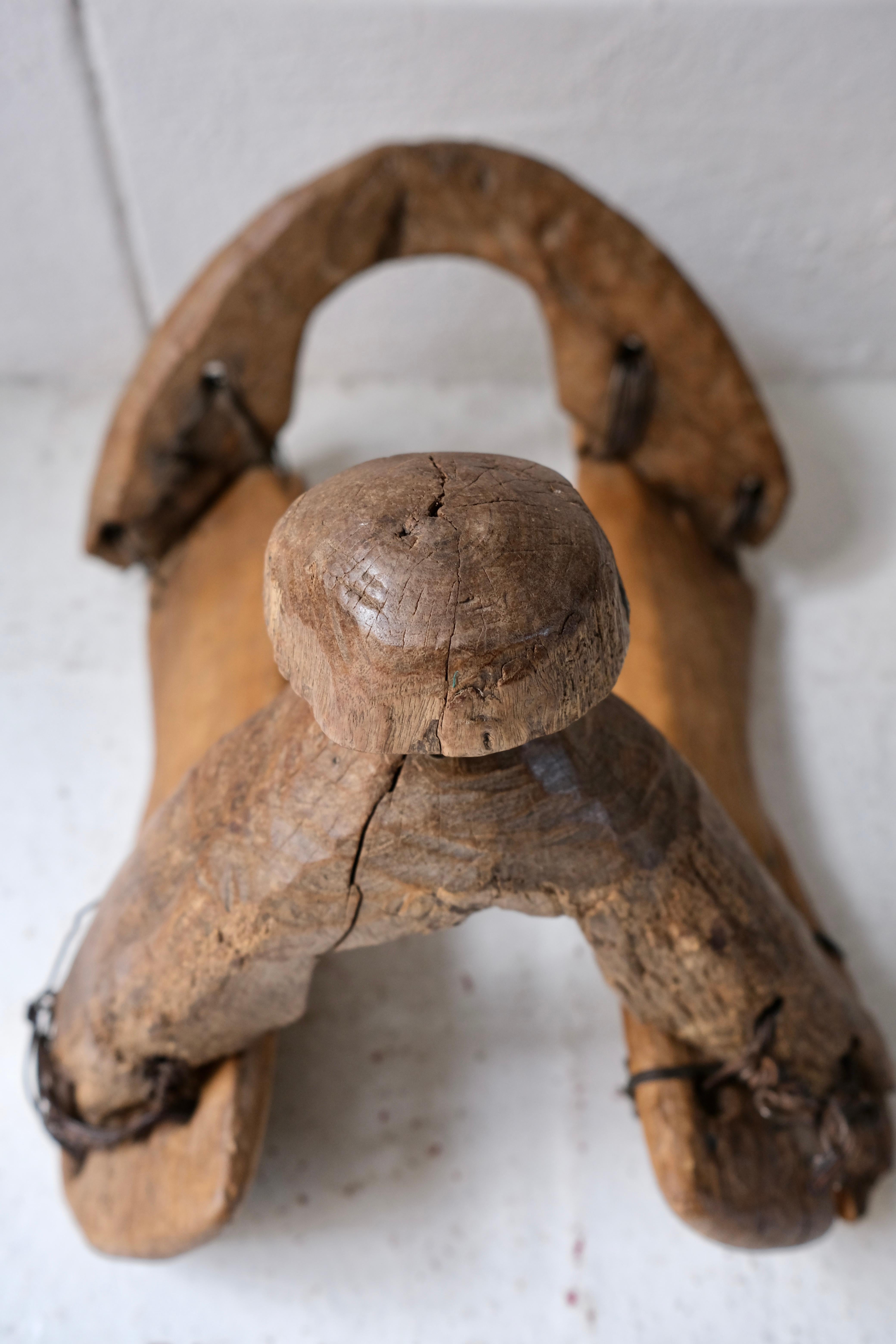 Early 20th Century Wooden Saddle from Mexico, Circa 1920's
