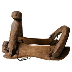 Antique Wooden Saddle from Mexico, Circa 1920's