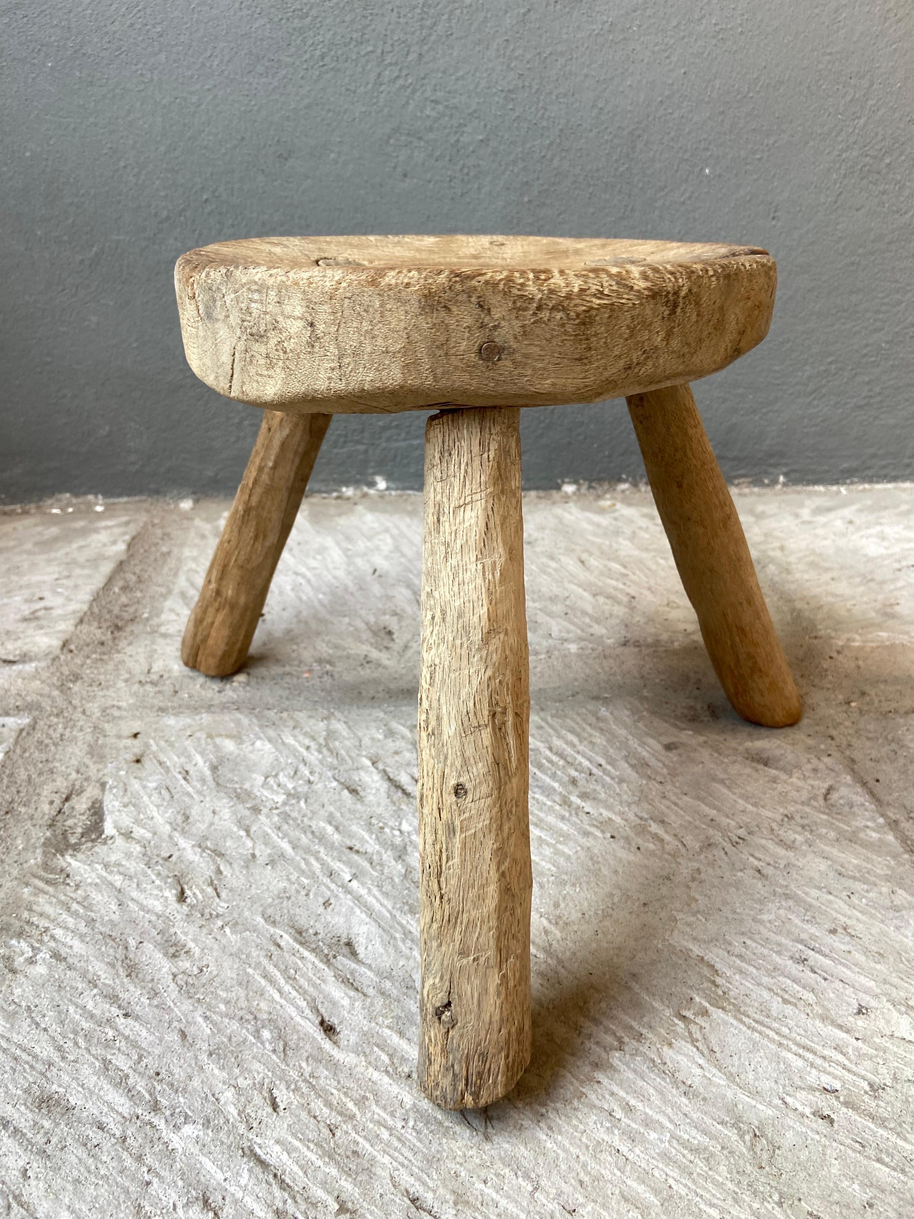 Mesquite Hardwood Stool From Guanajuato, Mexico, Circa 1940´s For Sale 3