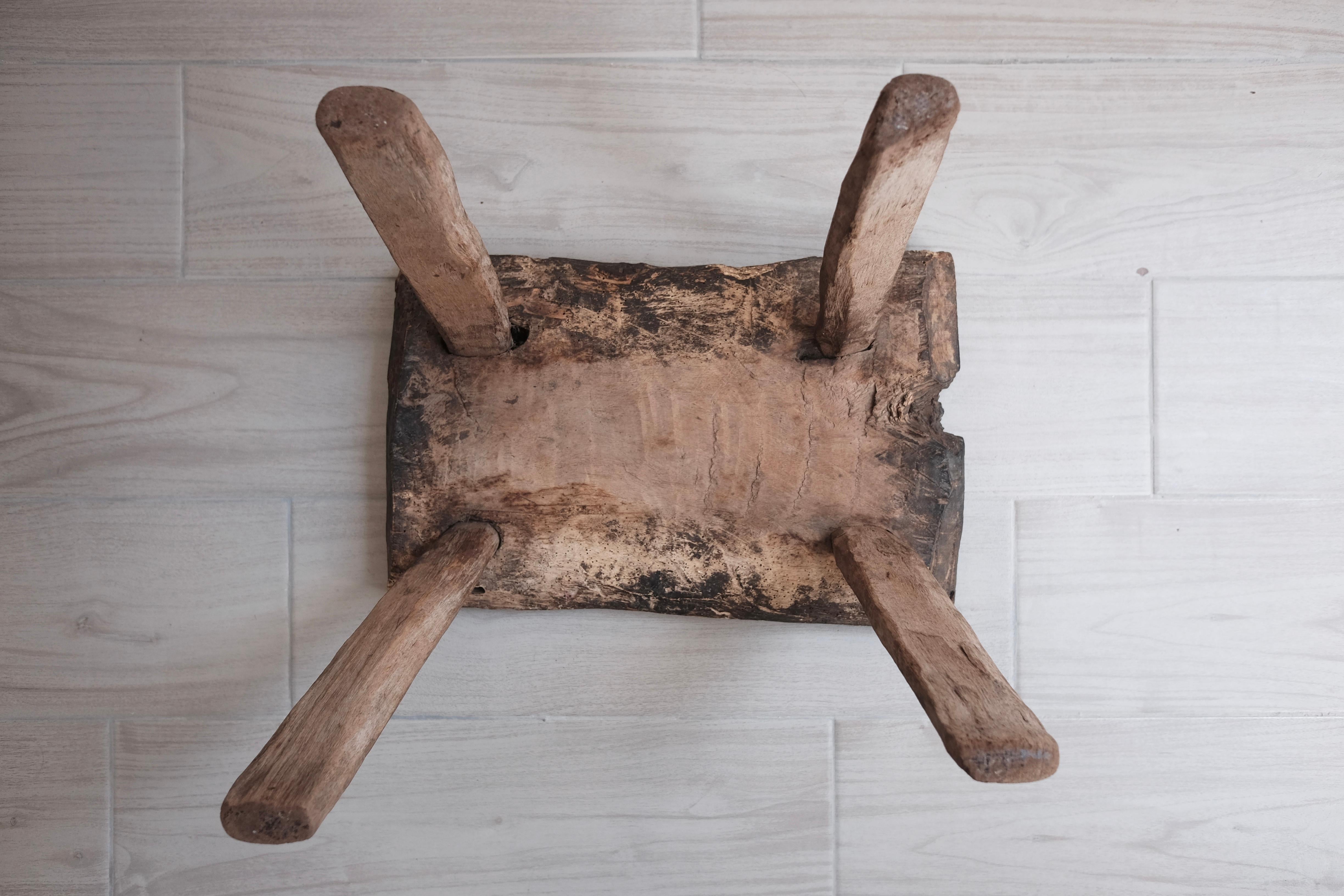 Mesquite Milking Stool from Mexico, circa 1940s 2