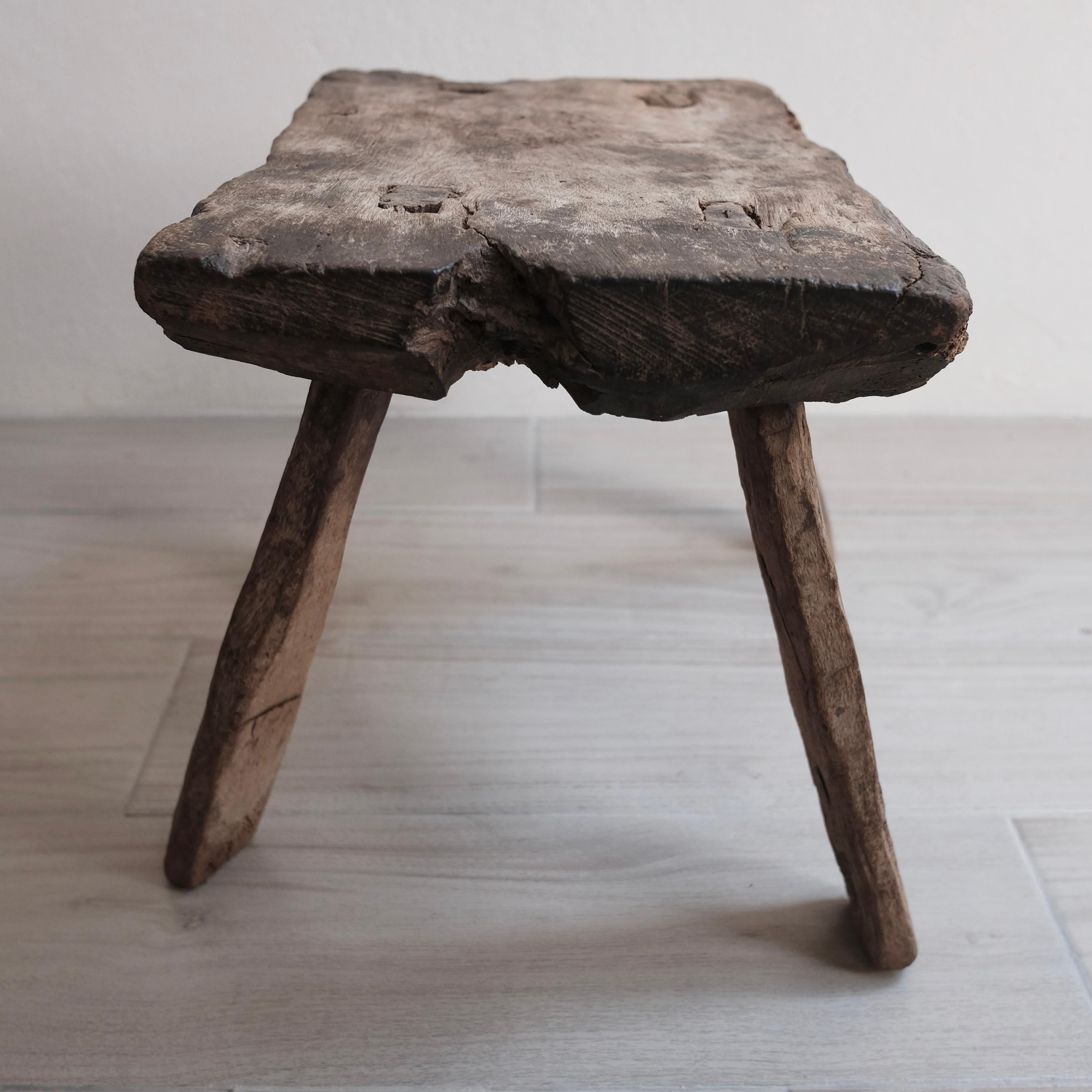 Mesquite Milking Stool from Mexico, circa 1940s 1
