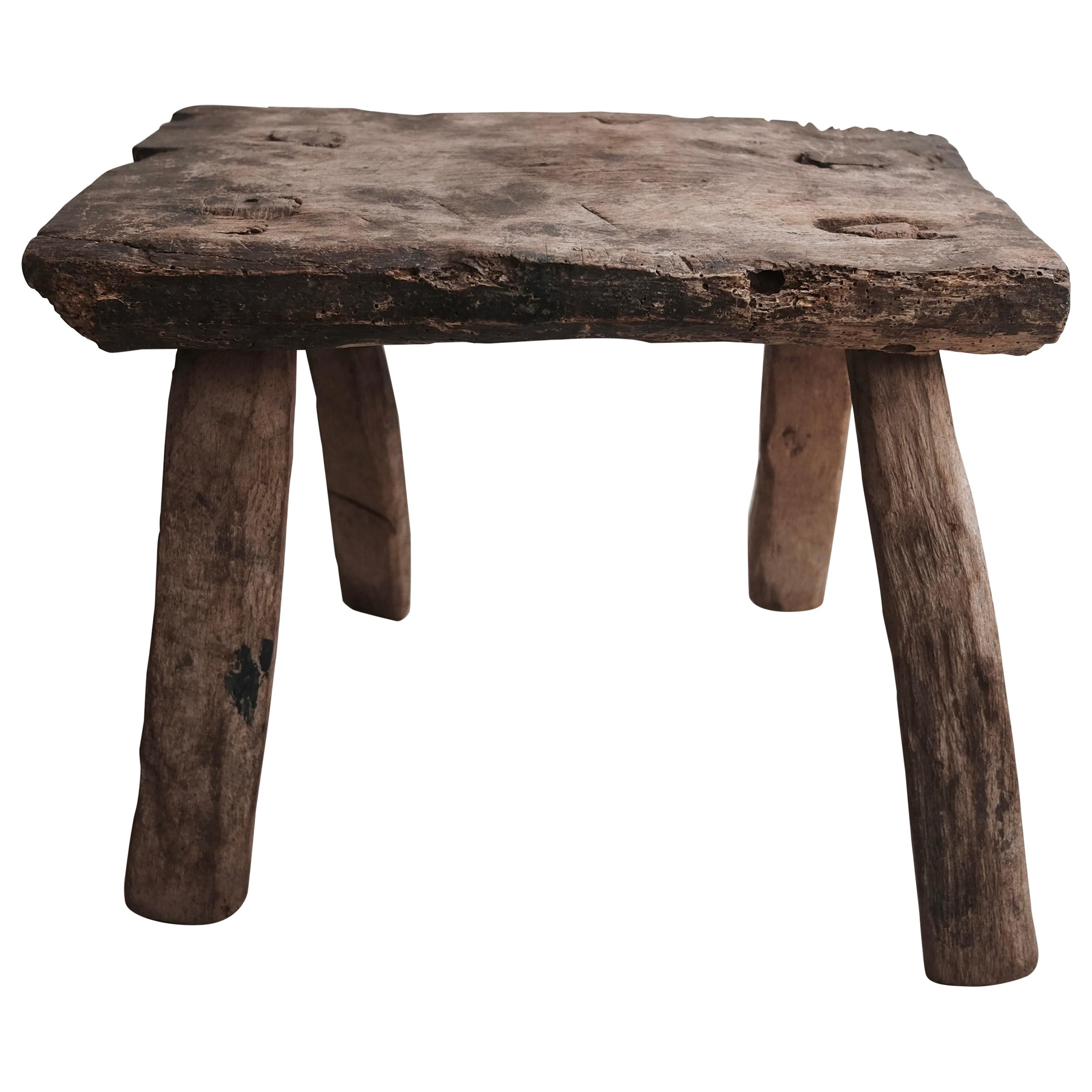 Mesquite Milking Stool from Mexico, circa 1940s