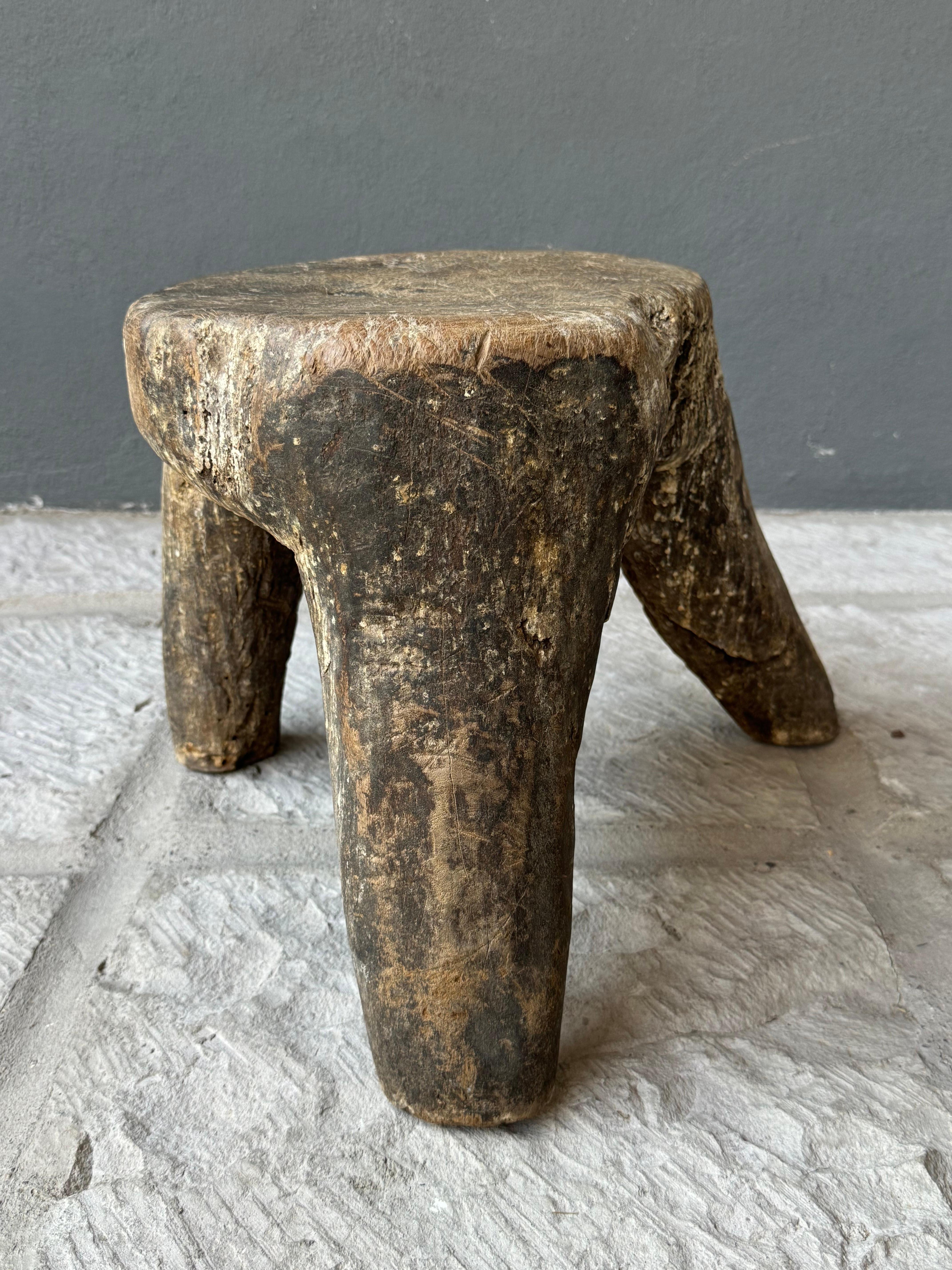 Mesquite Primitive Stool From Guanajuato, Mexico, Circa 19th Century 1