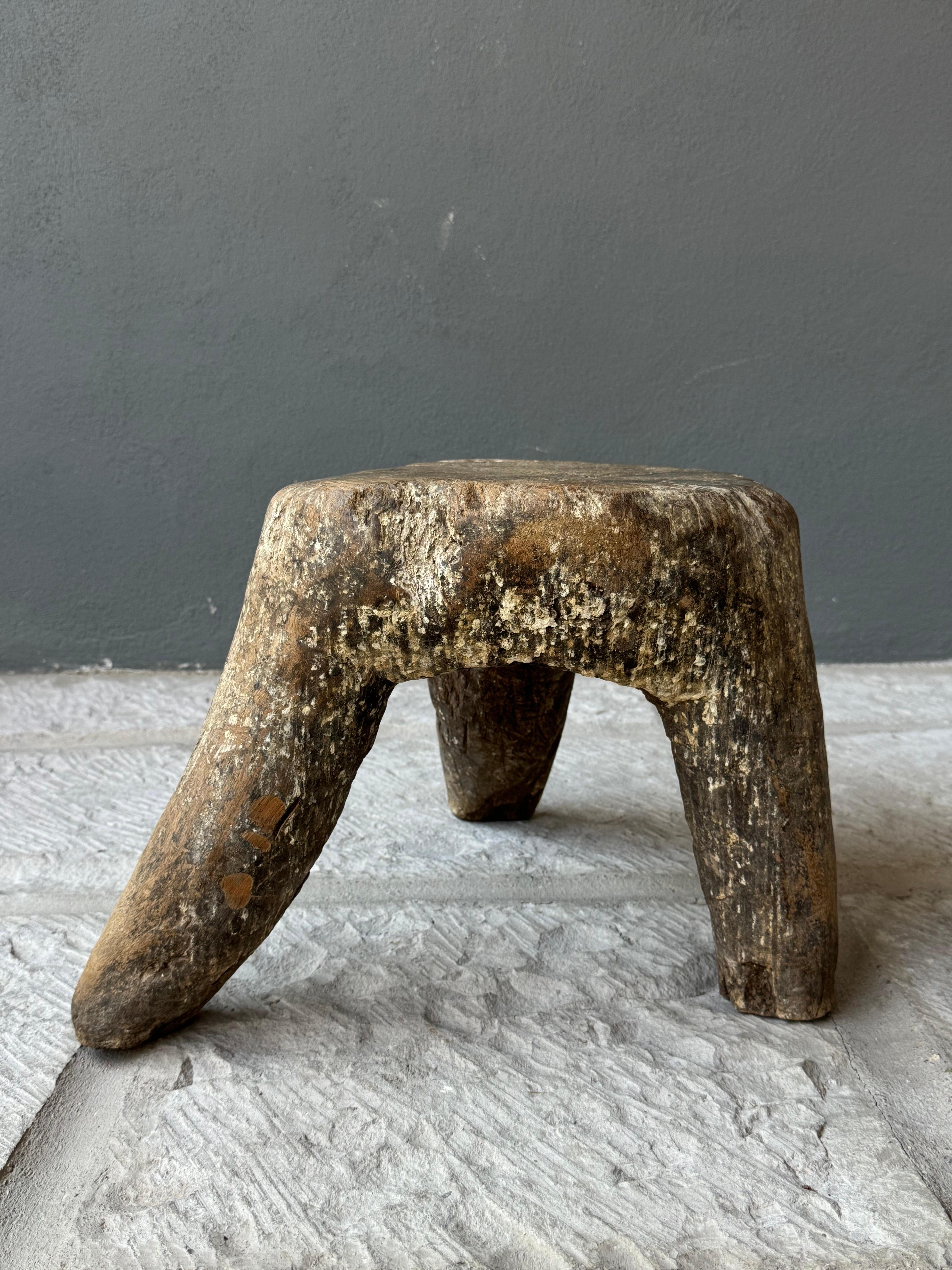 Mesquite Primitive Stool From Guanajuato, Mexico, Circa 19th Century 4