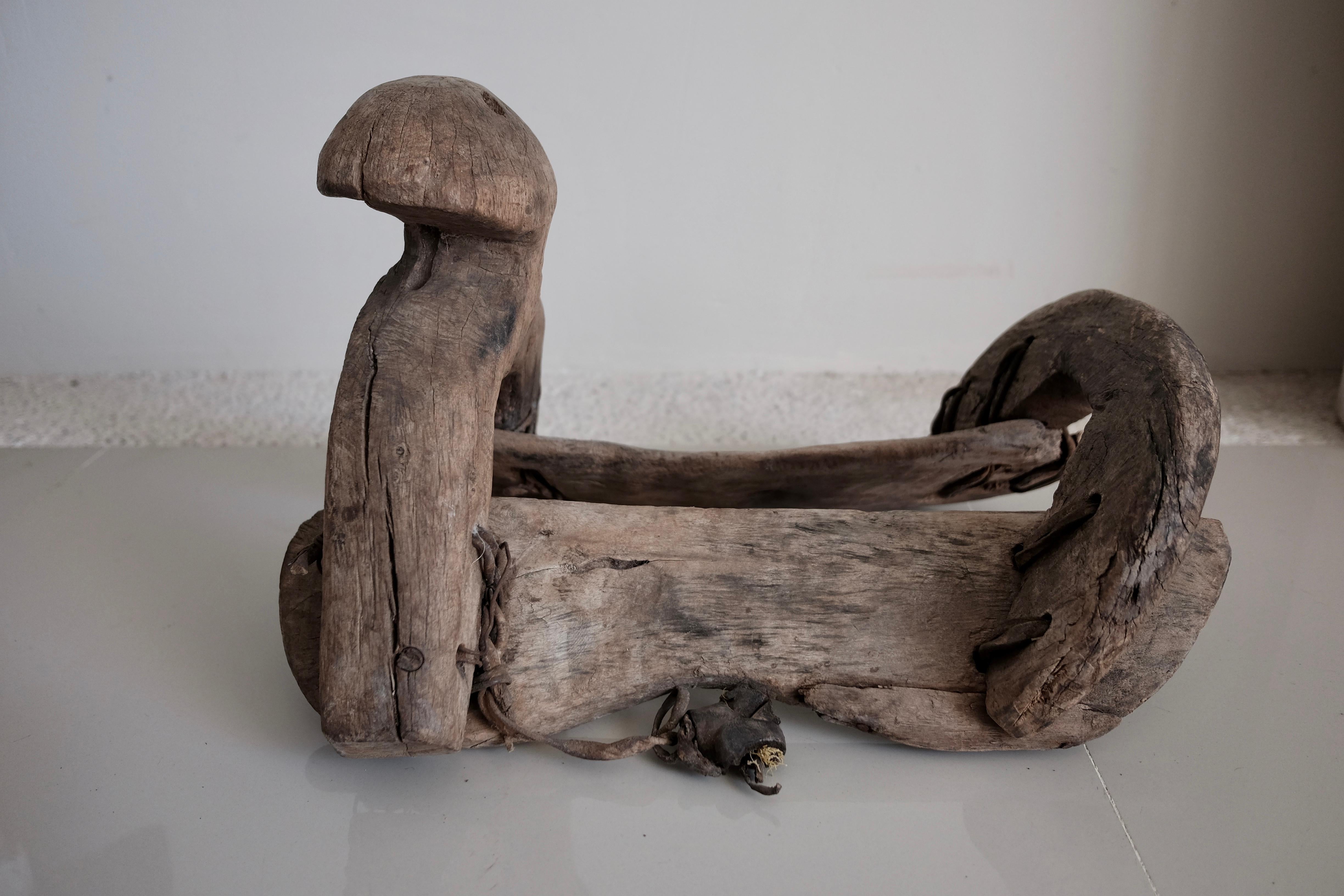 Mesquite Saddle from Guanajuato, Mexico. Original tripe latching later reinforced with wire.