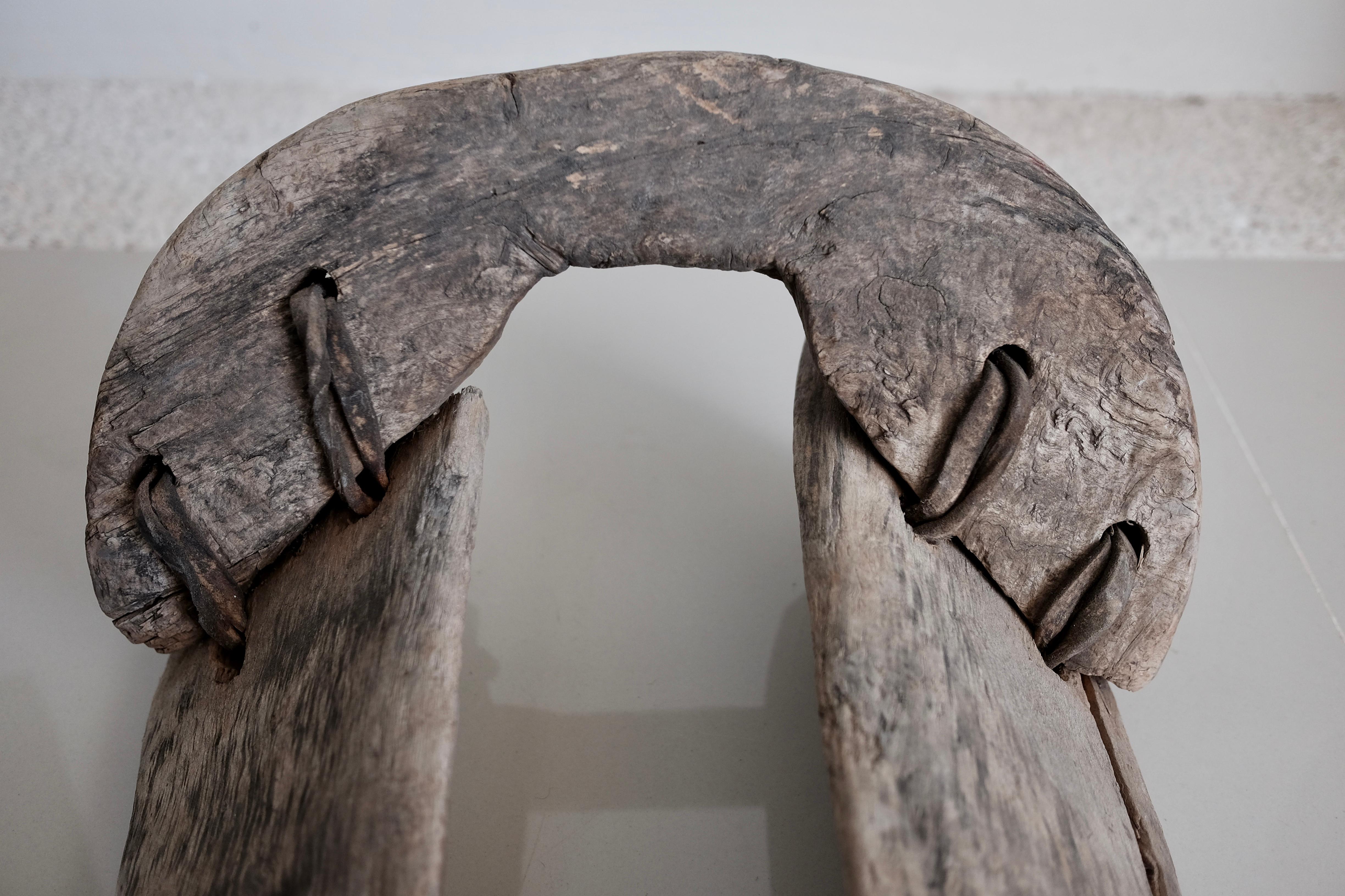 Hand-Carved Mesquite Saddle from Mexico 1960's