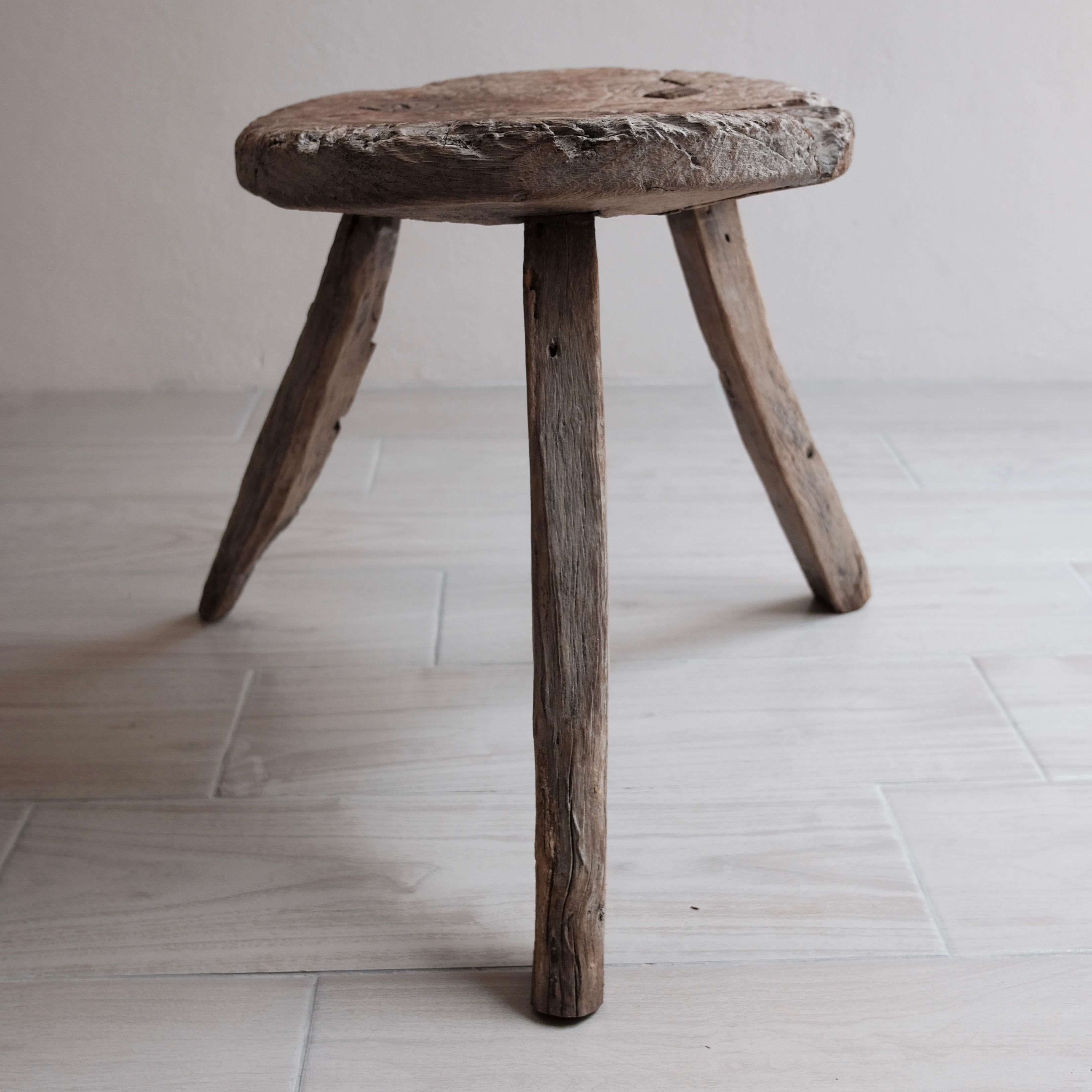 Mesquite Stool from Mexico, 1950s 2
