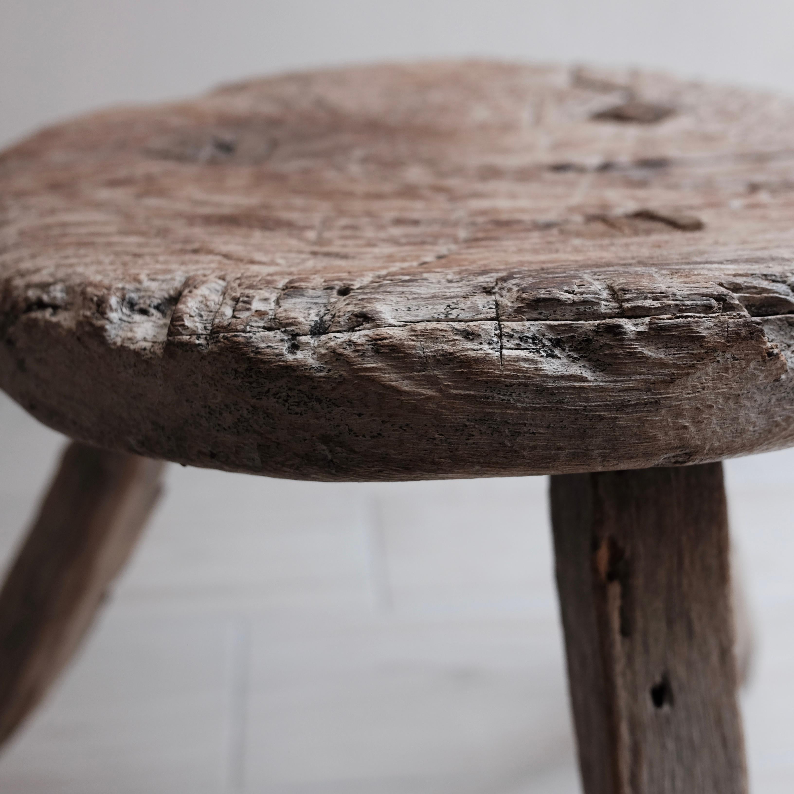 Mesquite Stool from Mexico, 1950s 3