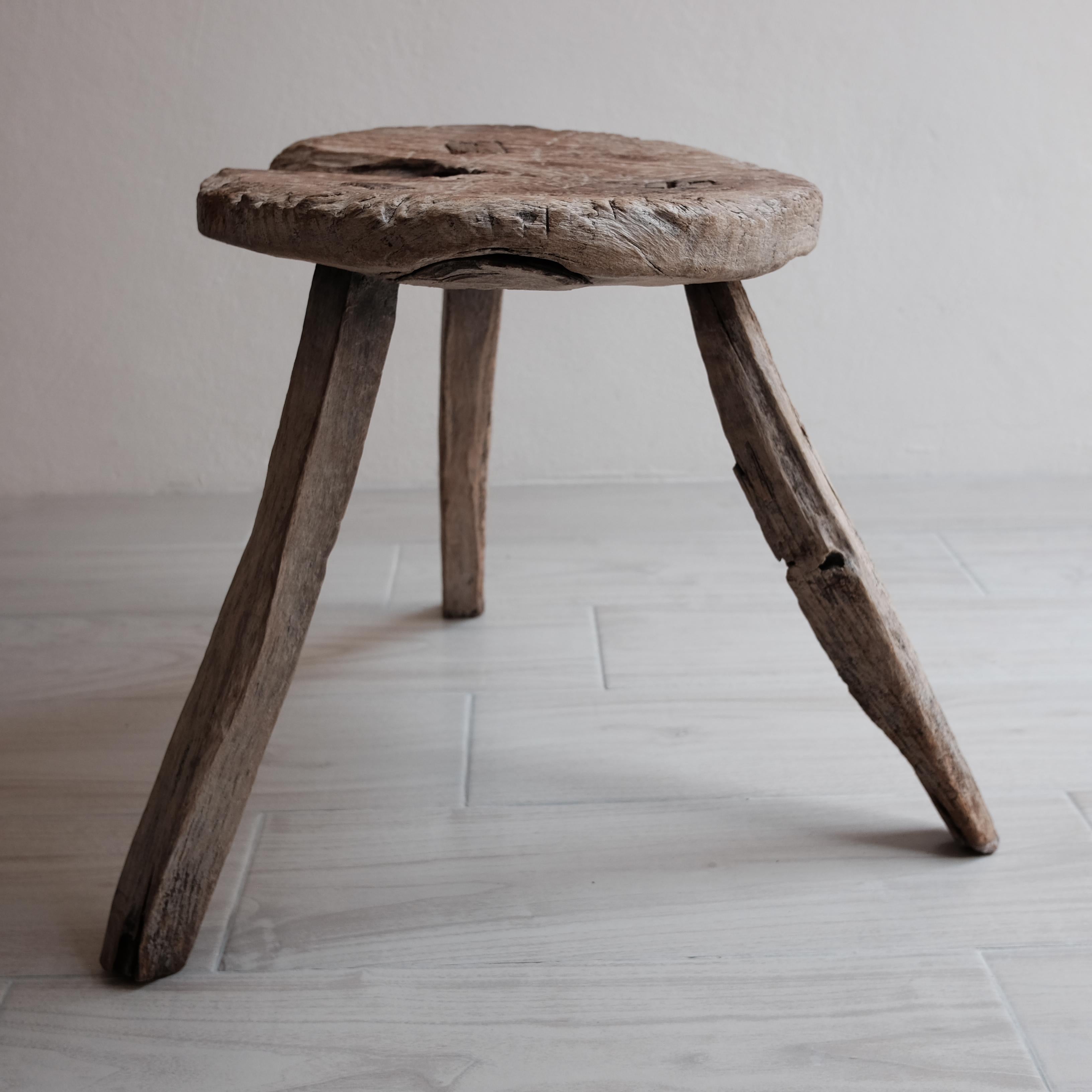 Mexican Mesquite Stool from Mexico, 1950s