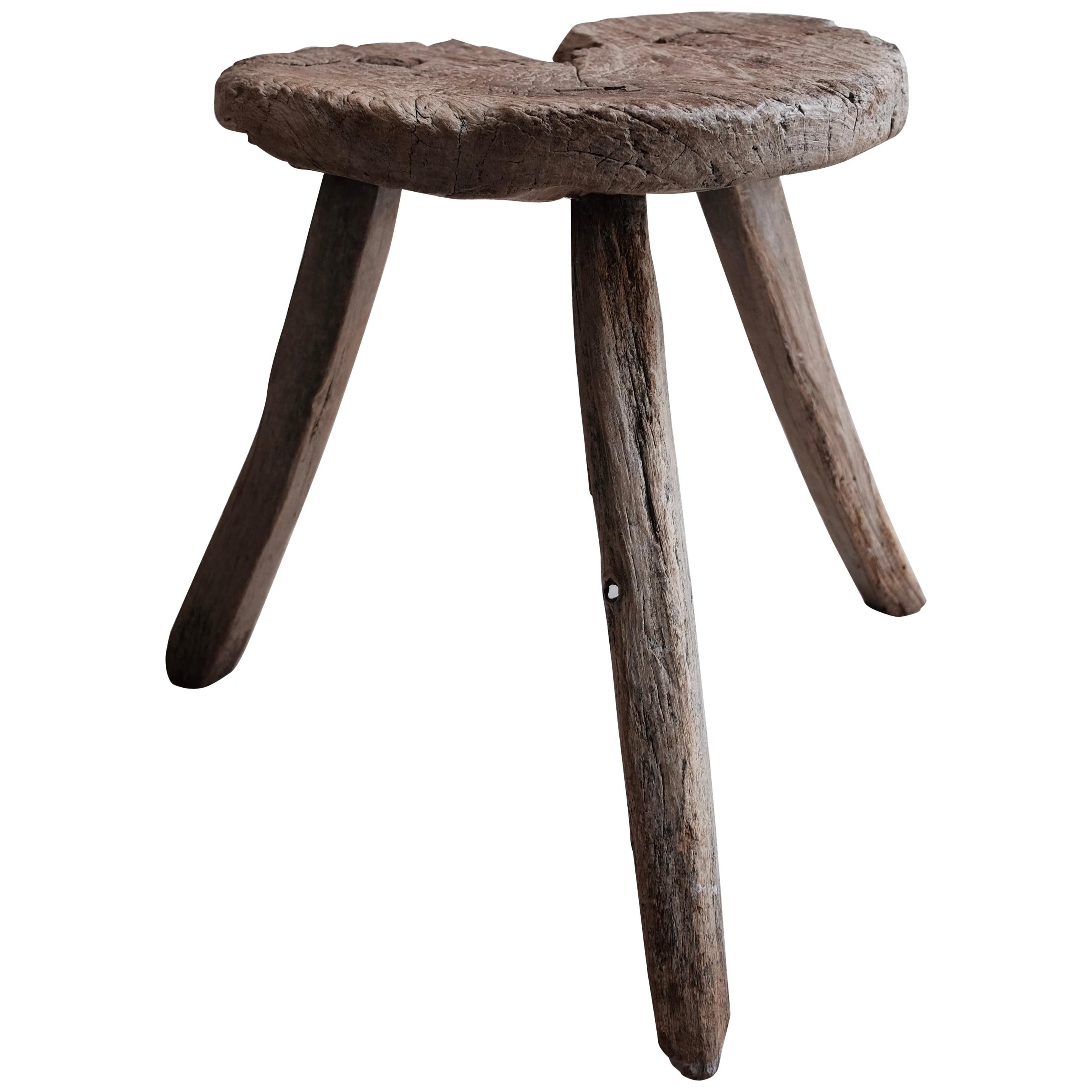 Mesquite Stool from Mexico, 1950s