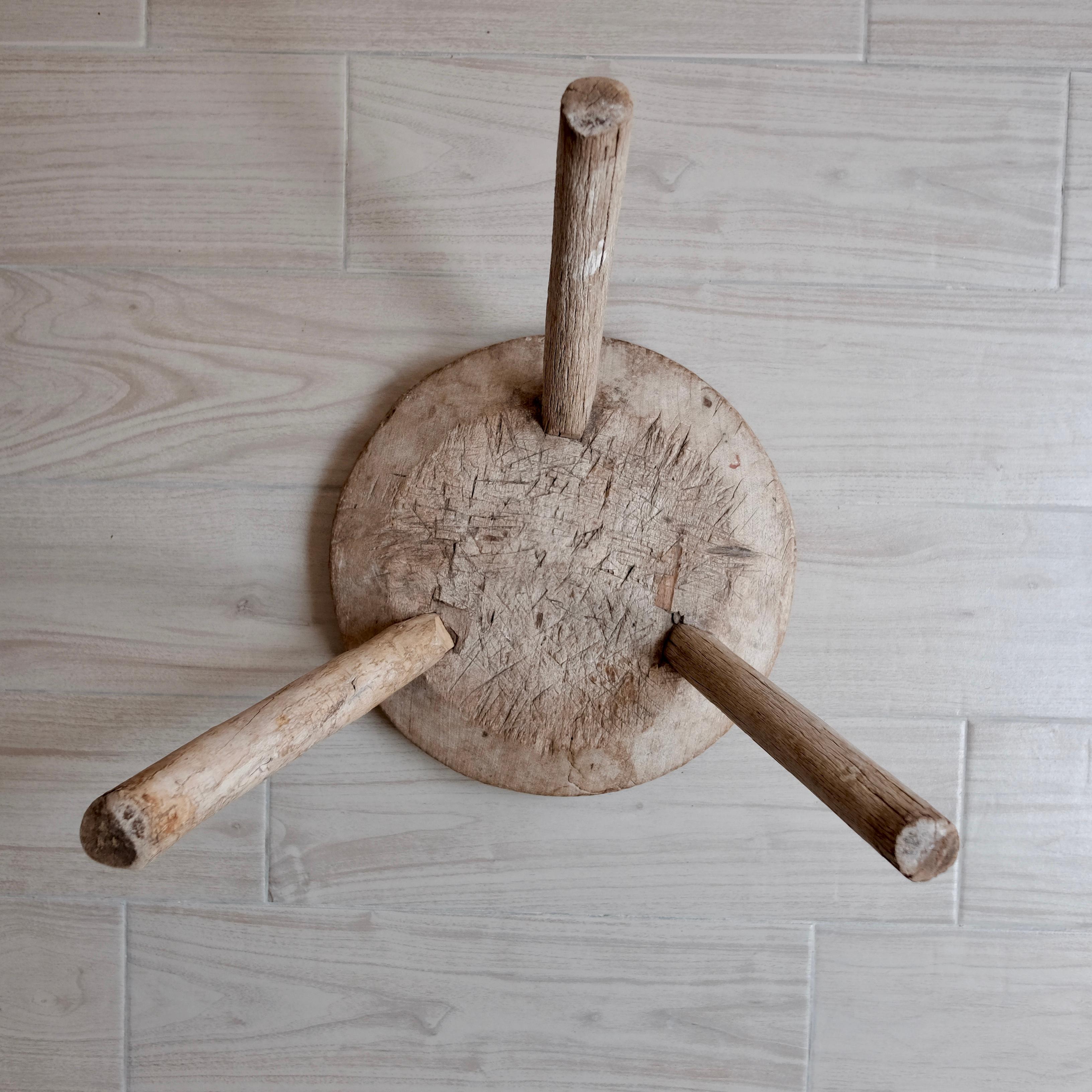 Mesquite Stool from Mexico, 1960s 5