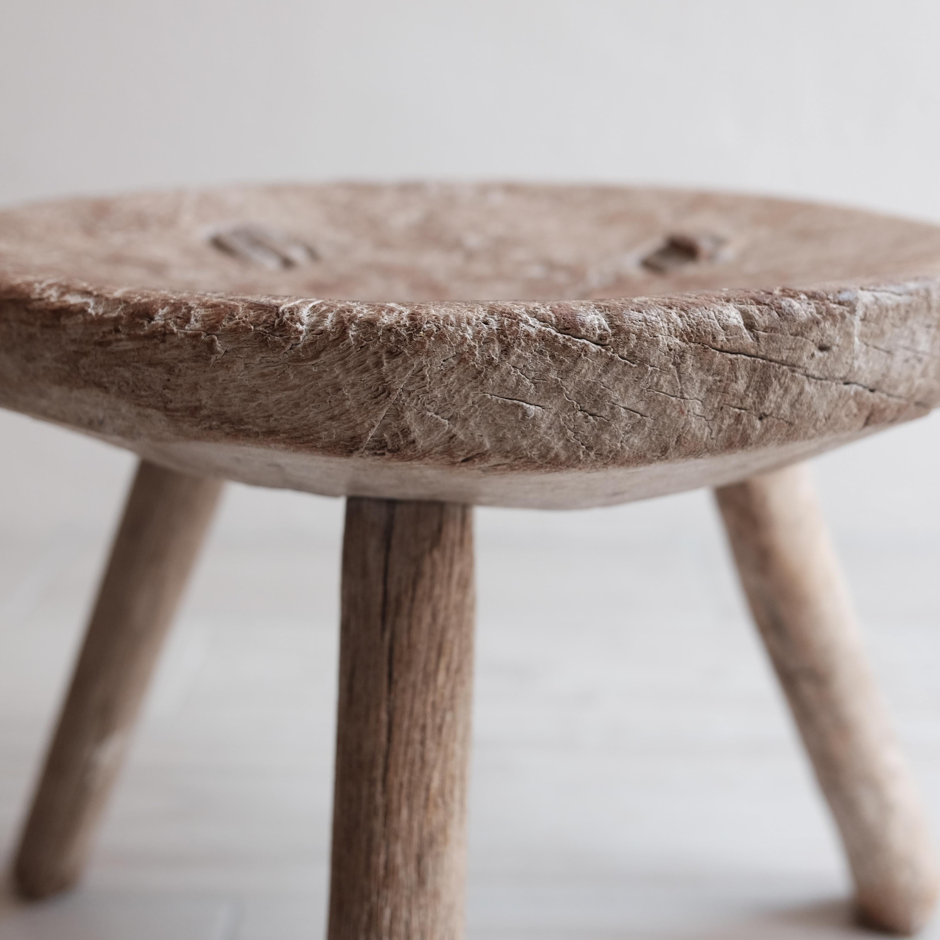Mesquite stool from the Sierra Gorda mountain range, circa 1960s. Obtained from a private collection in San Miguel de Allende.