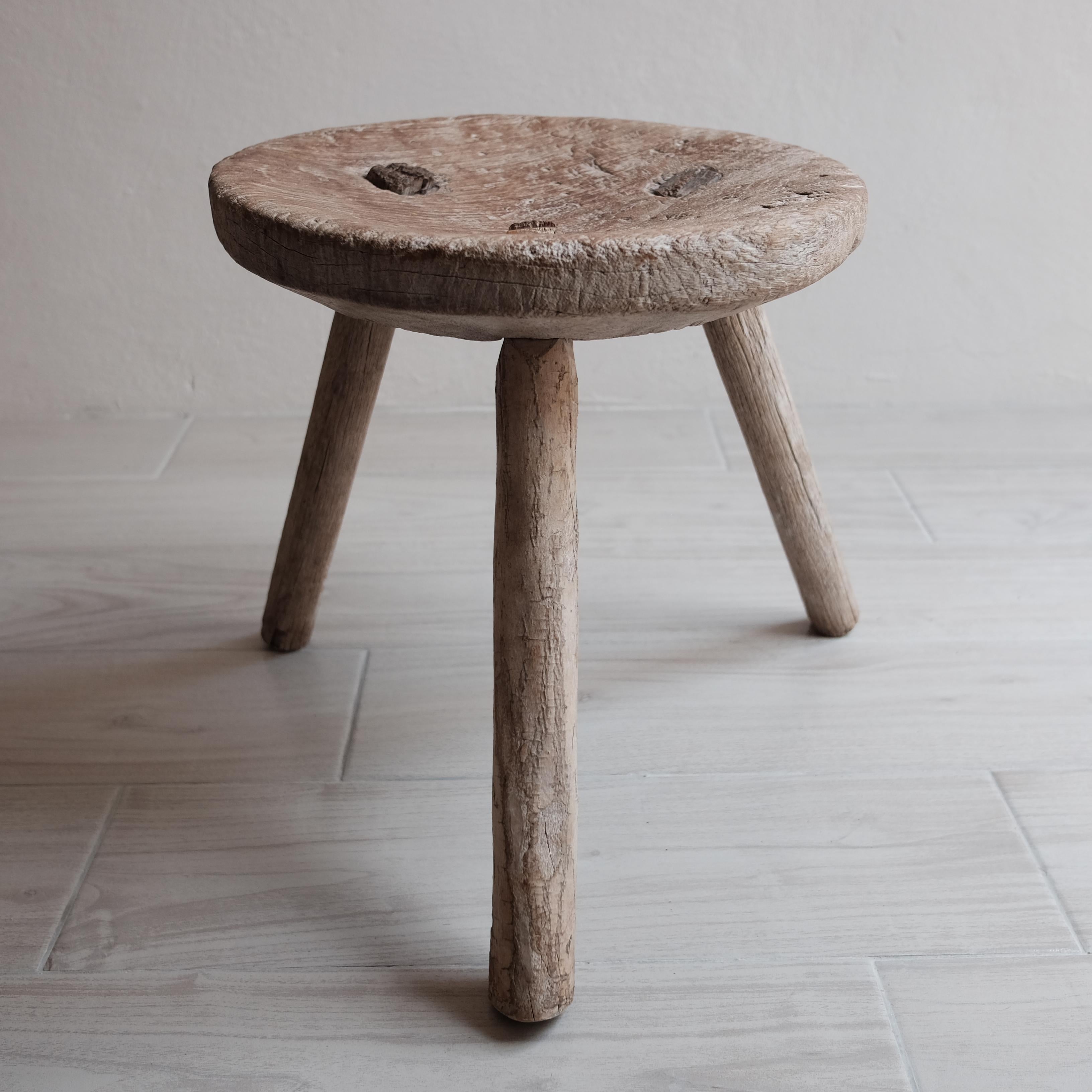 Mid-20th Century Mesquite Stool from Mexico, 1960s