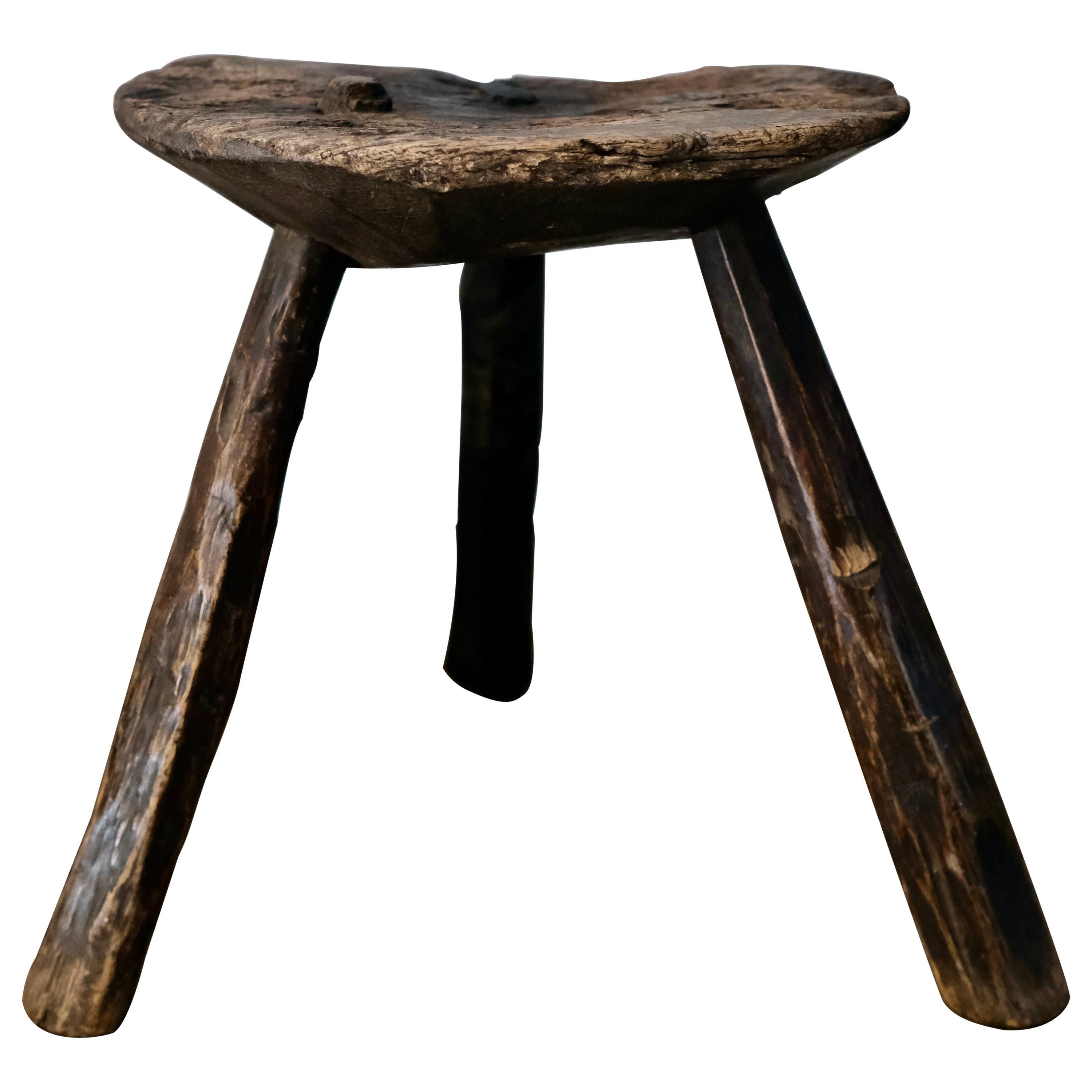 Mesquite Stool from Mexico, Circa 1920's