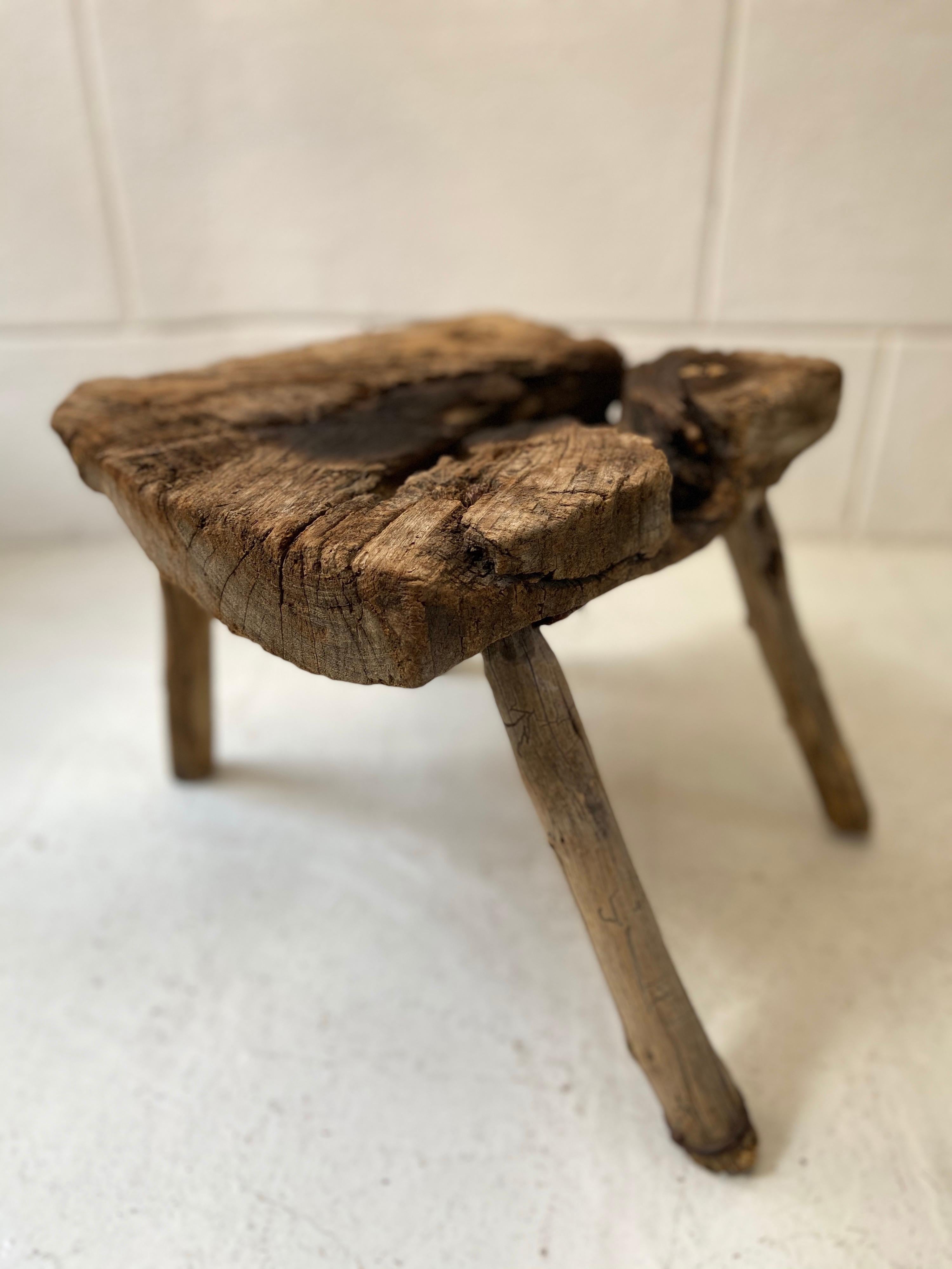 Mesquite Stool from Mexico, circa 1950s 4