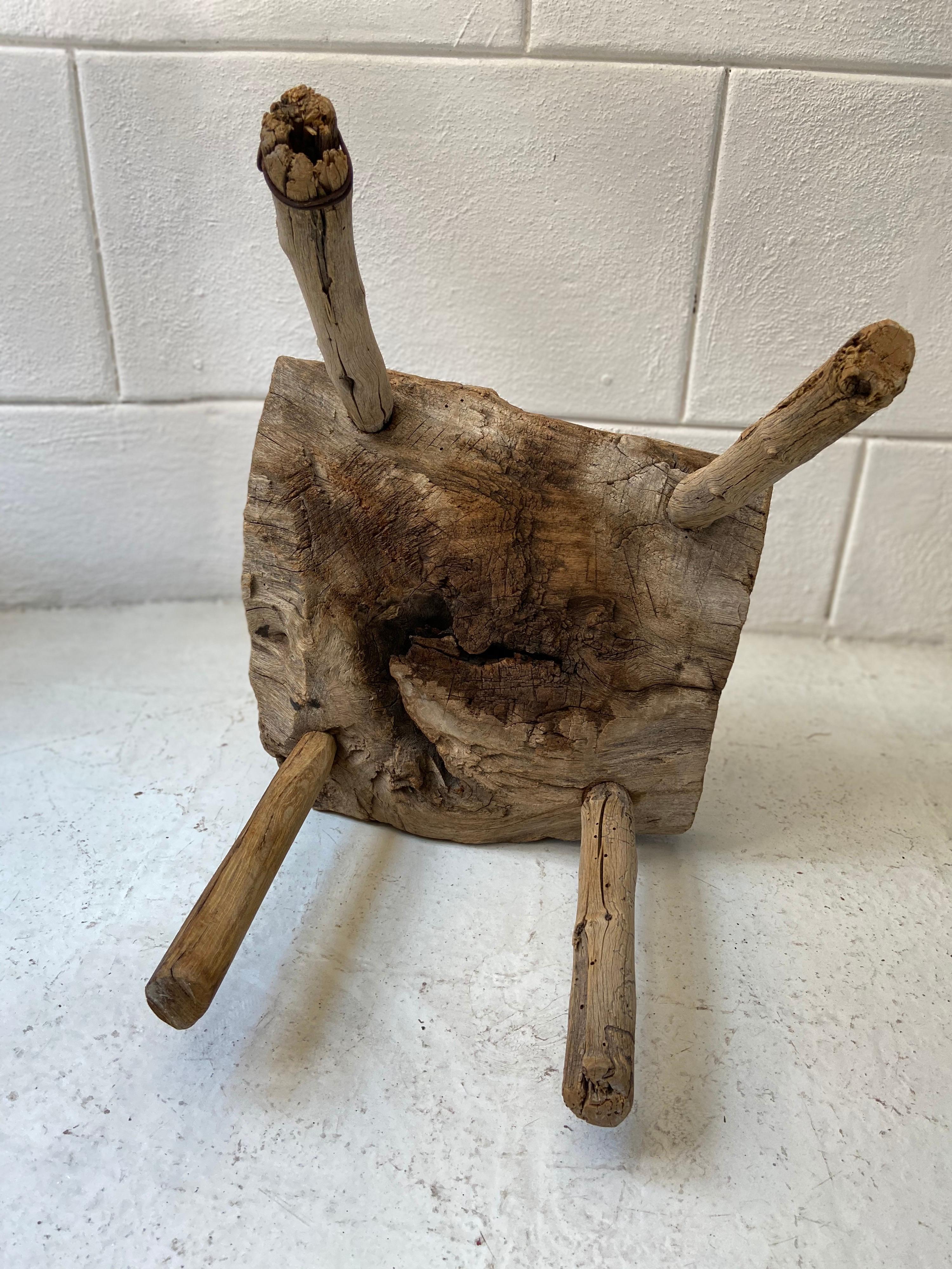 Mesquite Stool from Mexico, circa 1950s 7