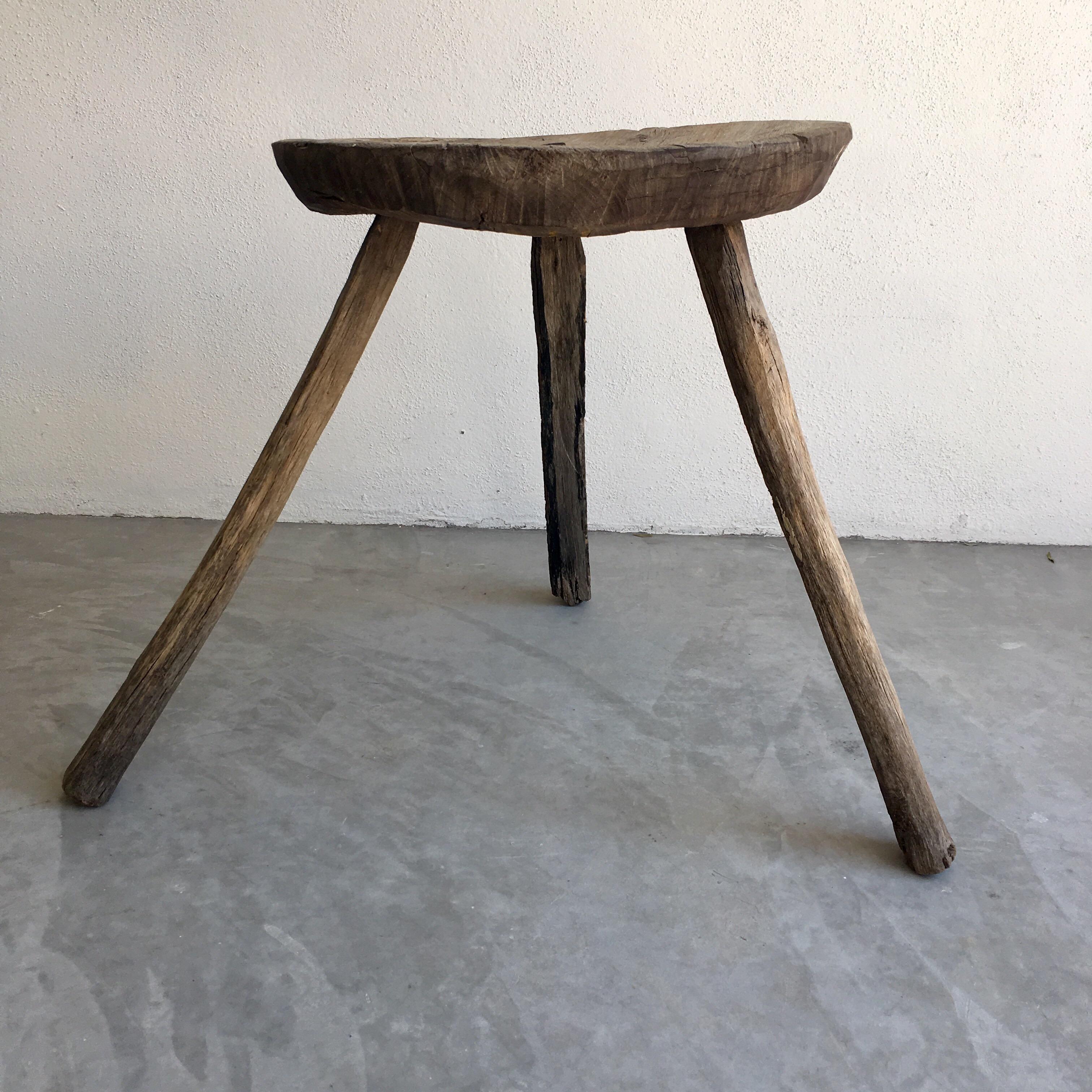 Mexican Mesquite Stool from Mexico