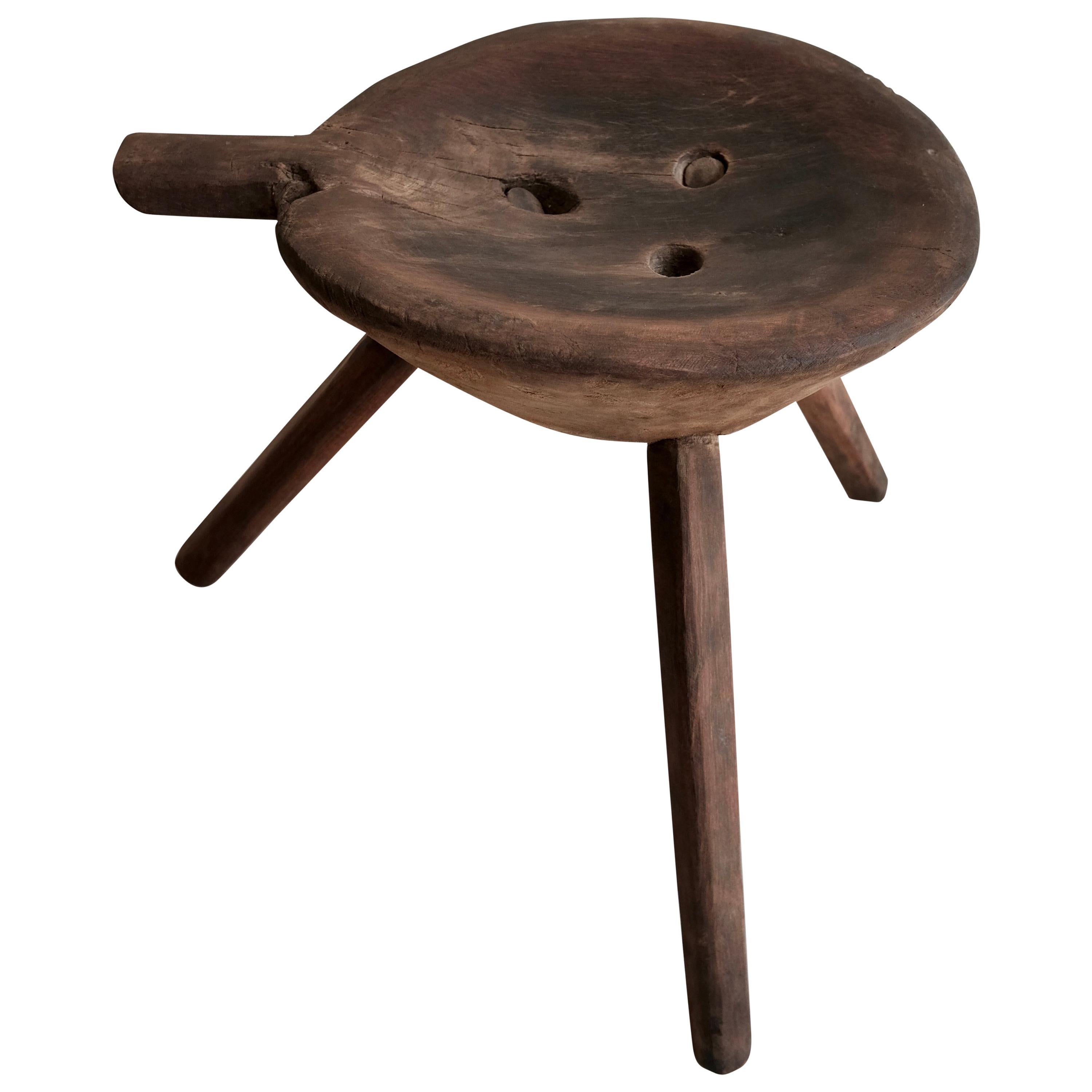 Mesquite Work Stool from Mexico