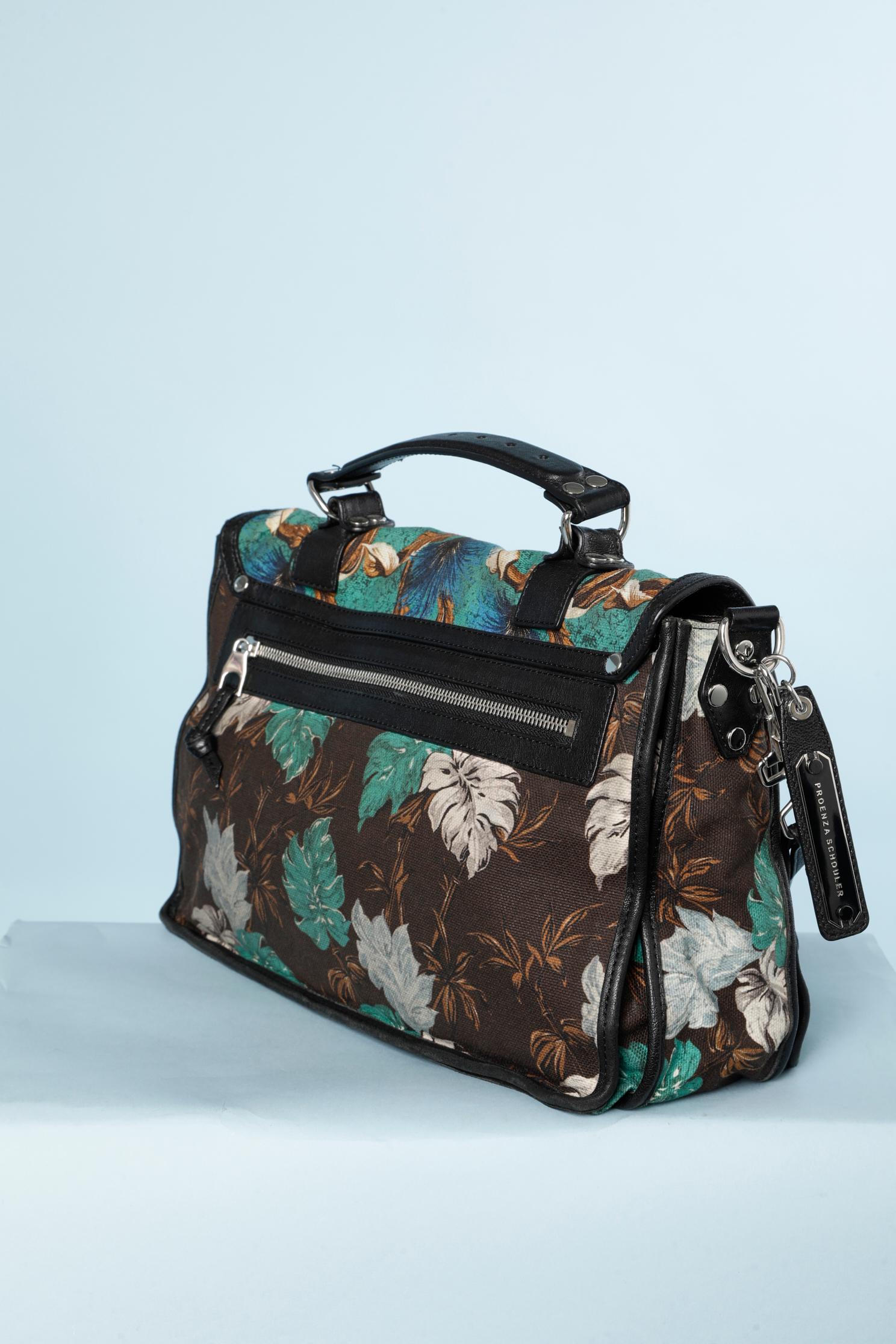 Messager bag in printed canevas and leatherProenza Schouler  In Excellent Condition For Sale In Saint-Ouen-Sur-Seine, FR