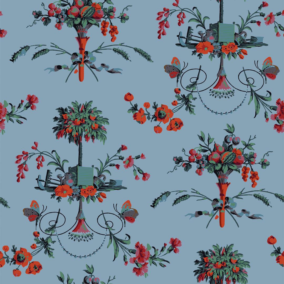 French 'Messidor‘ wallpaper by Papier Français, collection BNF N°1 For Sale