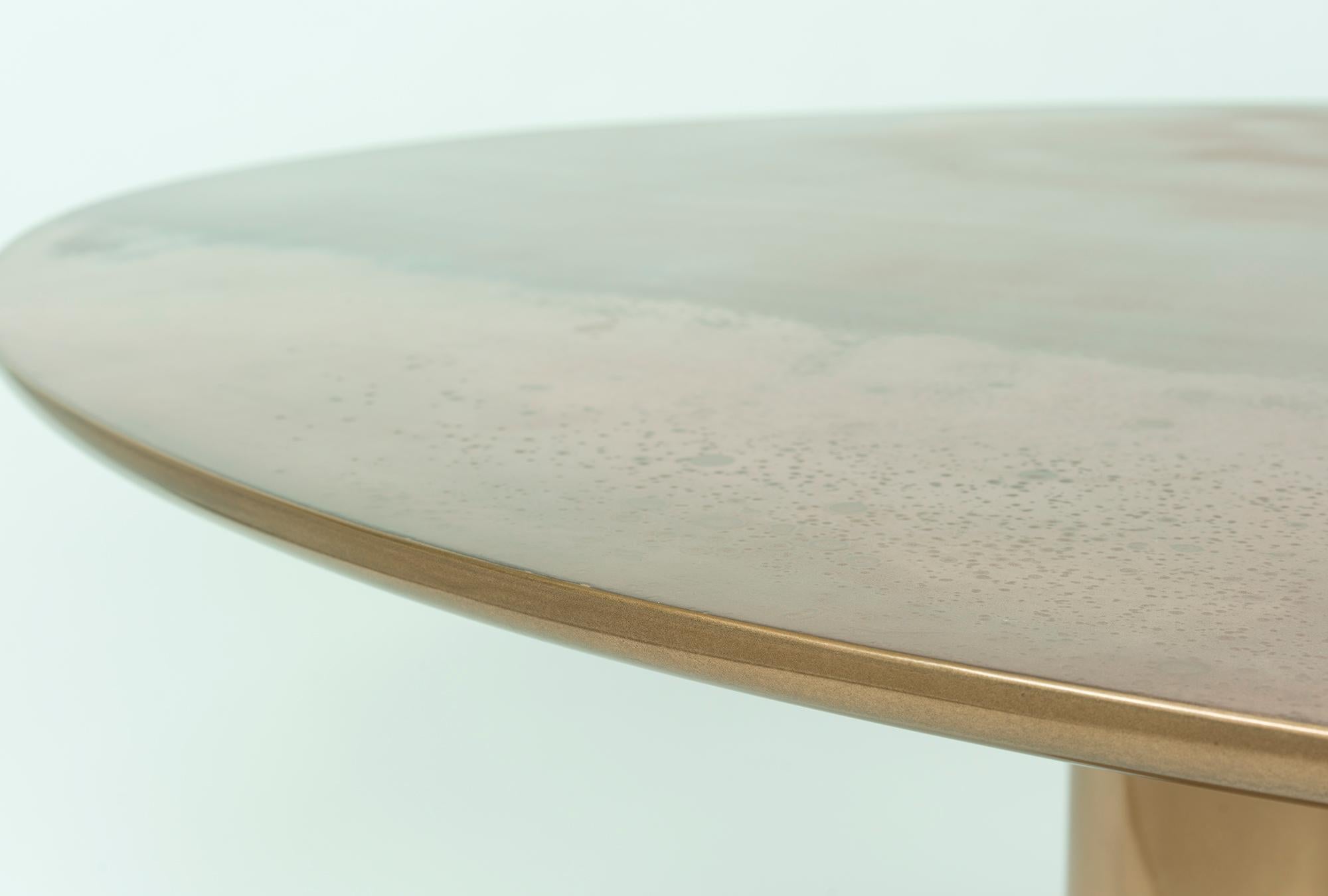 Messier 104, 21st Century Sculptured Oval Bronzed Dining Table In New Condition For Sale In Sofia, BG