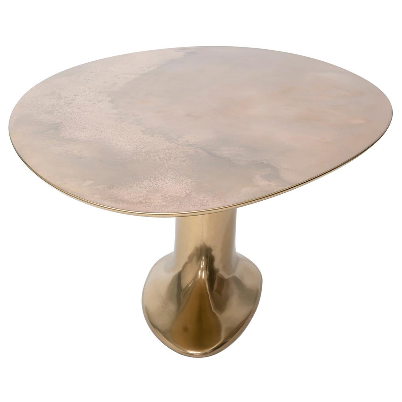 Messier 104, 21st Century Sculptured Oval Bronzed Dining Table
