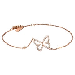 Messika 0.20Cttw Mariposa Ajoure Cadena de Diamantes Pulsera Oro Rosa 18K