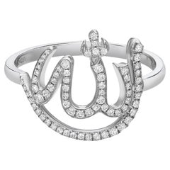 Messika 0.22Cttw Allah Anillo de Diamantes Oro Blanco 18K Talla 54 US 6.75