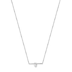 Messika 0,22 Gesamtkaratgewicht Glam'Azone Diamant-Bar-Halskette 18K Weißgold 17,5 Zoll
