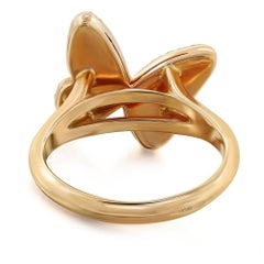 Messika Bague papillon en or rose 18 carats avec plaque de diamants 0,27 carat, taille 52 US 6