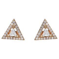 Messika 0.27Cttw Thea Diamond Stud Earrings 18K Rose Gold 