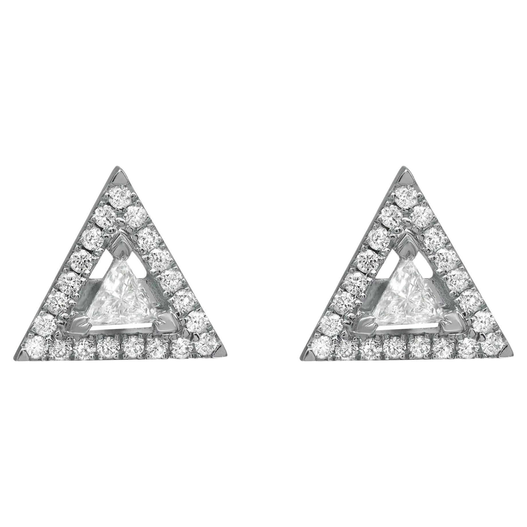 Messika 0.30Cttw Thea Diamond Stud Earrings 18K White Gold