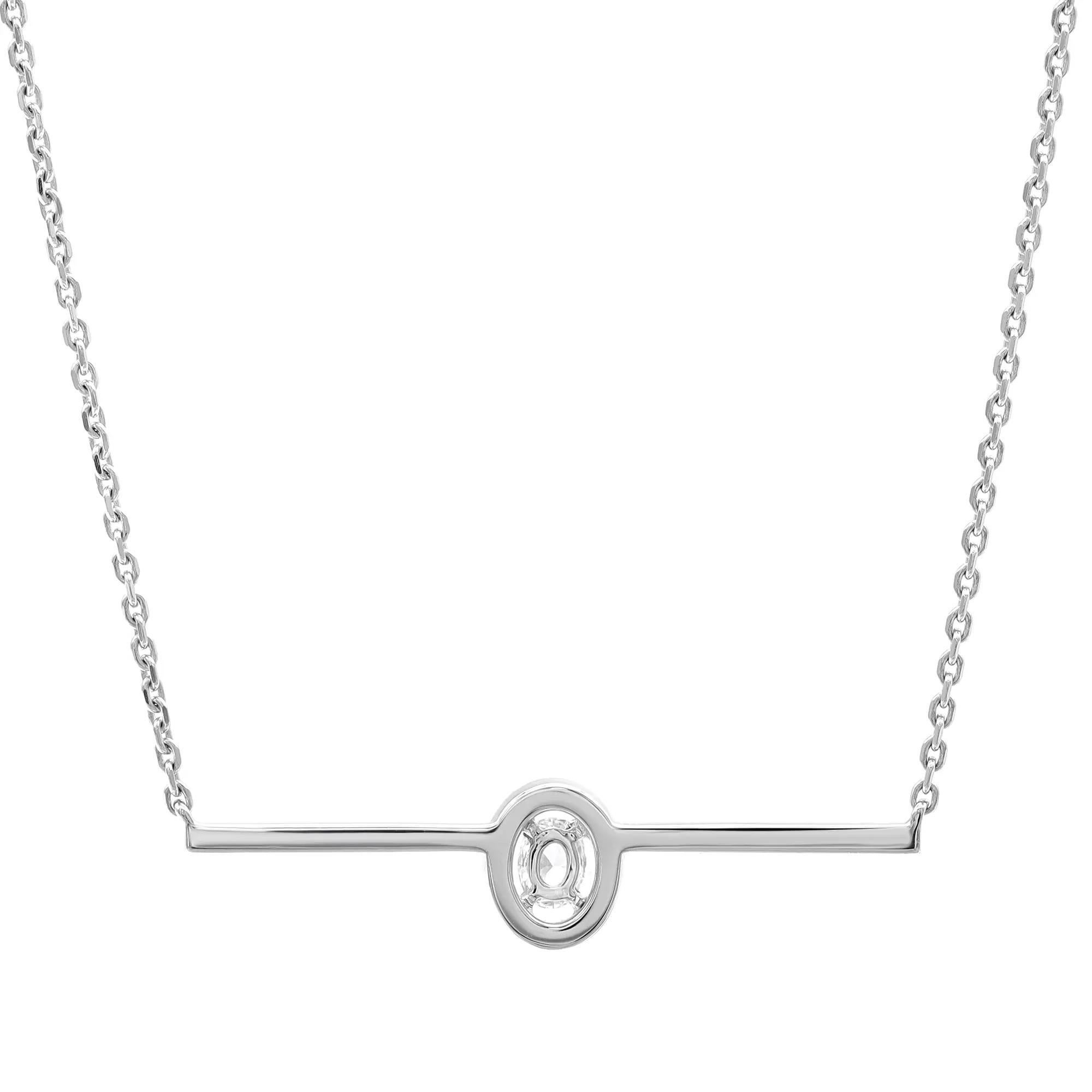 Moderne Messika 0.36Cttw Glam'Azone Diamond Chain Necklace 18K White Gold 18.5 Inches  en vente