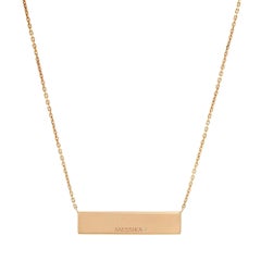 Messika 0.36Cttw Kate Diamond Bar Pendant Chain Necklace 18K Rose Gold 17 Inches