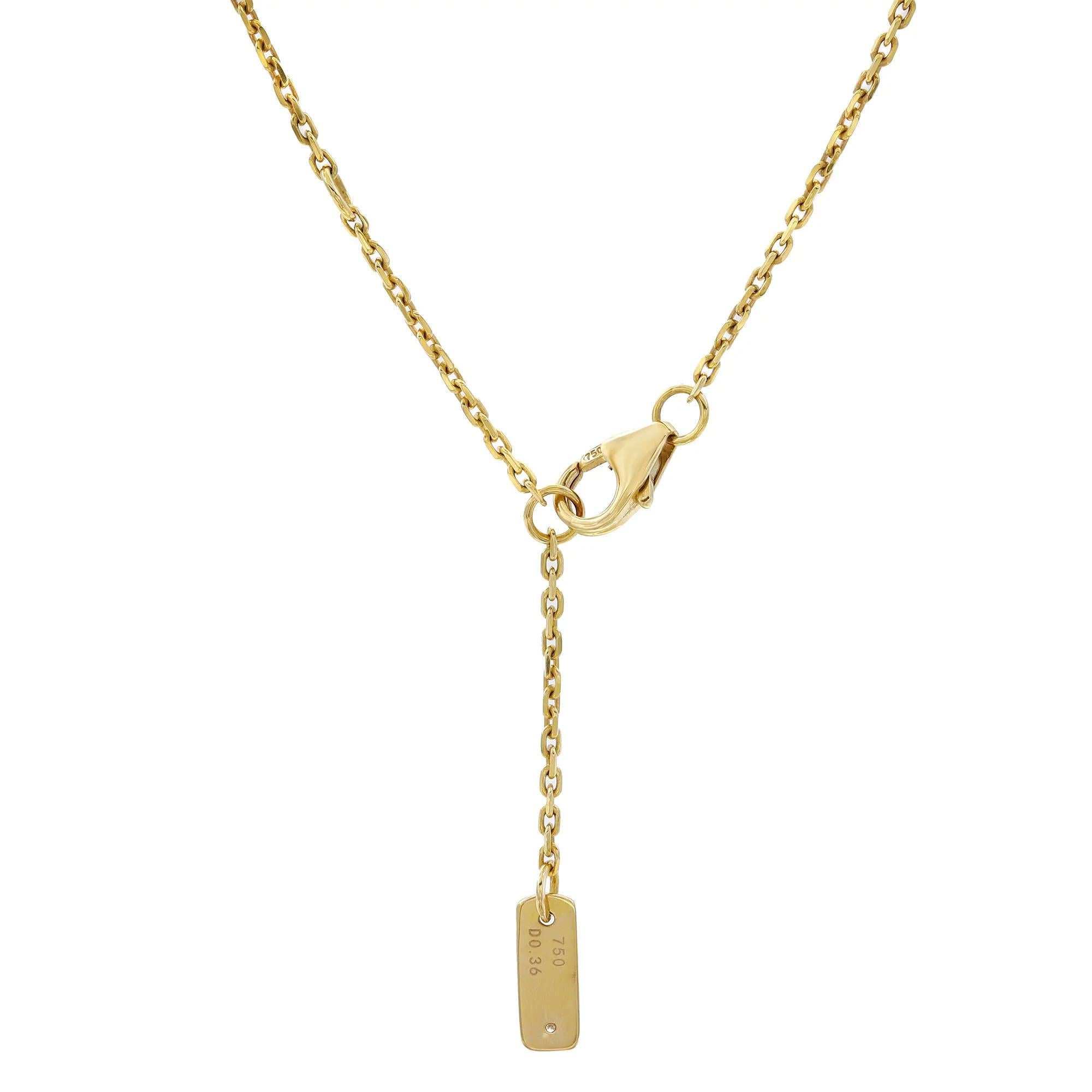Messika 0.36Cttw Kate Diamond Bar Pendant Chain Necklace 18K Rose Gold 17 Inches Pour femmes en vente