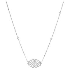 Messika 0.38Cttw Sultane Diamond Pendant Necklace 18K White Gold 17 Inches 