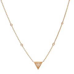 Messika 0.48Cttw Thea Diamond Chain Necklace 18K Rose Gold 17.5 Inches