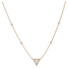 Messika 0.48Cttw Thea Diamond Chain Necklace 18K Rose Gold 17.5 Inches