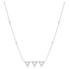 Messika 0.57Cttw Thea Toi & Moi Diamond Chain Necklace 18K White Gold 17 Inches