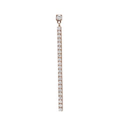 Messika 0.59Cttw Barrette Gatsby Diamond Long Drop Earrings 18K Rose Gold