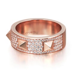 Messika 0.61Cttw Spiky Diamond Band Ring 18K Rose Gold Size 52 US 6.25
