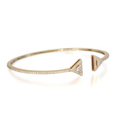 Messika 0.62Cttw Skinny Thea Diamond Open Bracelet 18K Yellow Gold Size: Medium