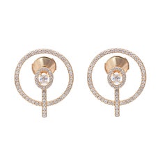 Messika 0.85Cttw Glam'Azone Diamond Stud Earrings 18K Yellow Gold
