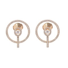 Messika Clous d'oreilles Glam'Azone en or jaune 18 carats et diamants 0,85 carat