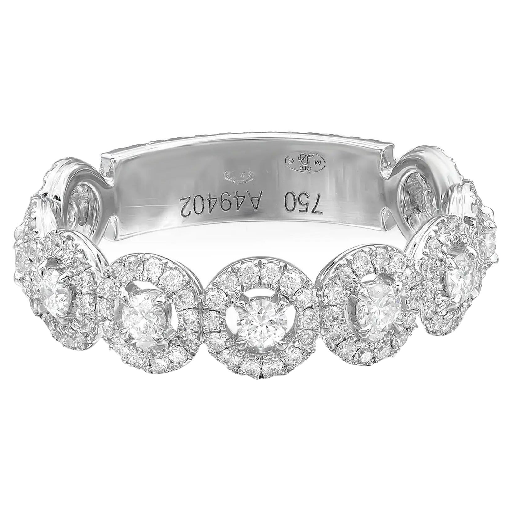 Messika 0,87 Gesamt Joy Diamant-Ring 18K Weißgold Größe 52 US 6