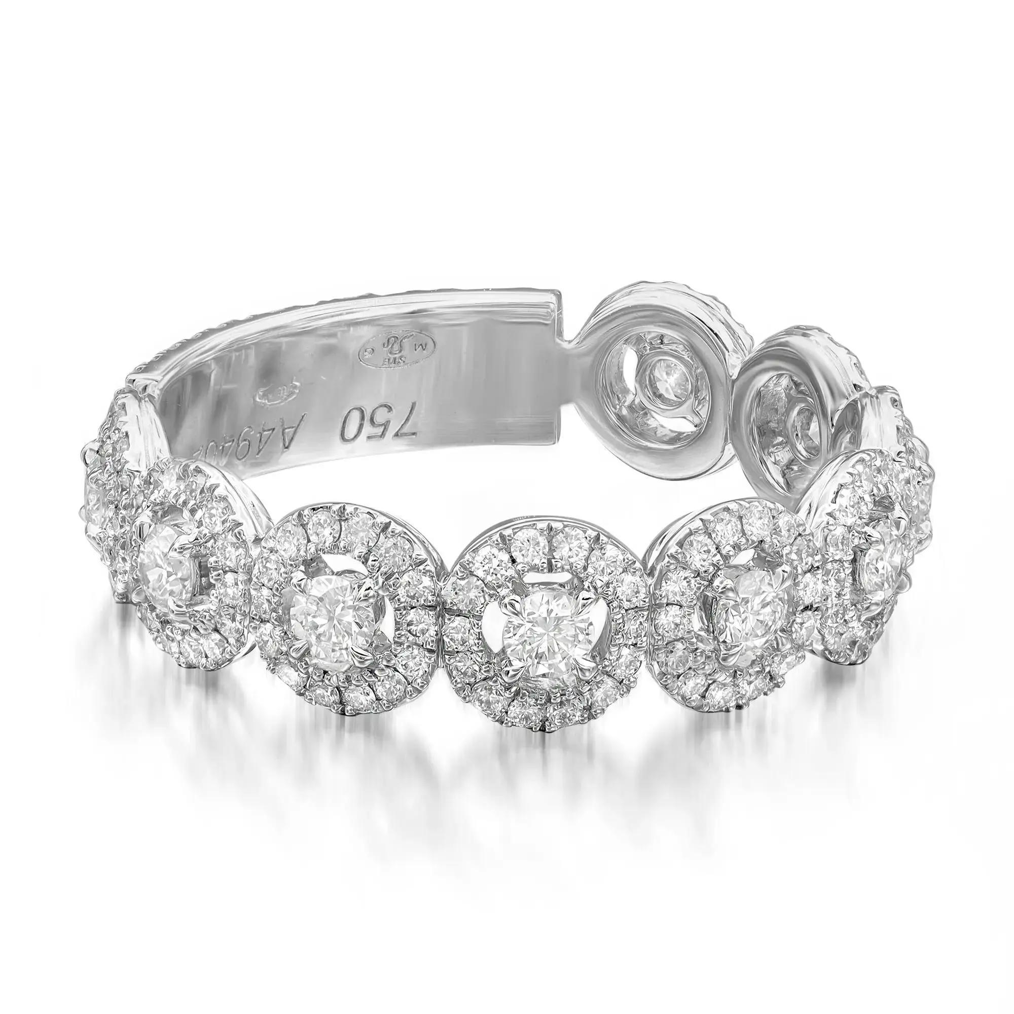 Messika 0,88 Gesamt Joy Diamant-Ring 18K Weißgold Größe 54 US 7 (Moderne) im Angebot