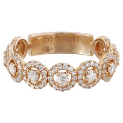 Messika Bague jonc All Joy en or rose 18 carats avec diamants de 0,90 carat, taille 55 US 7,25