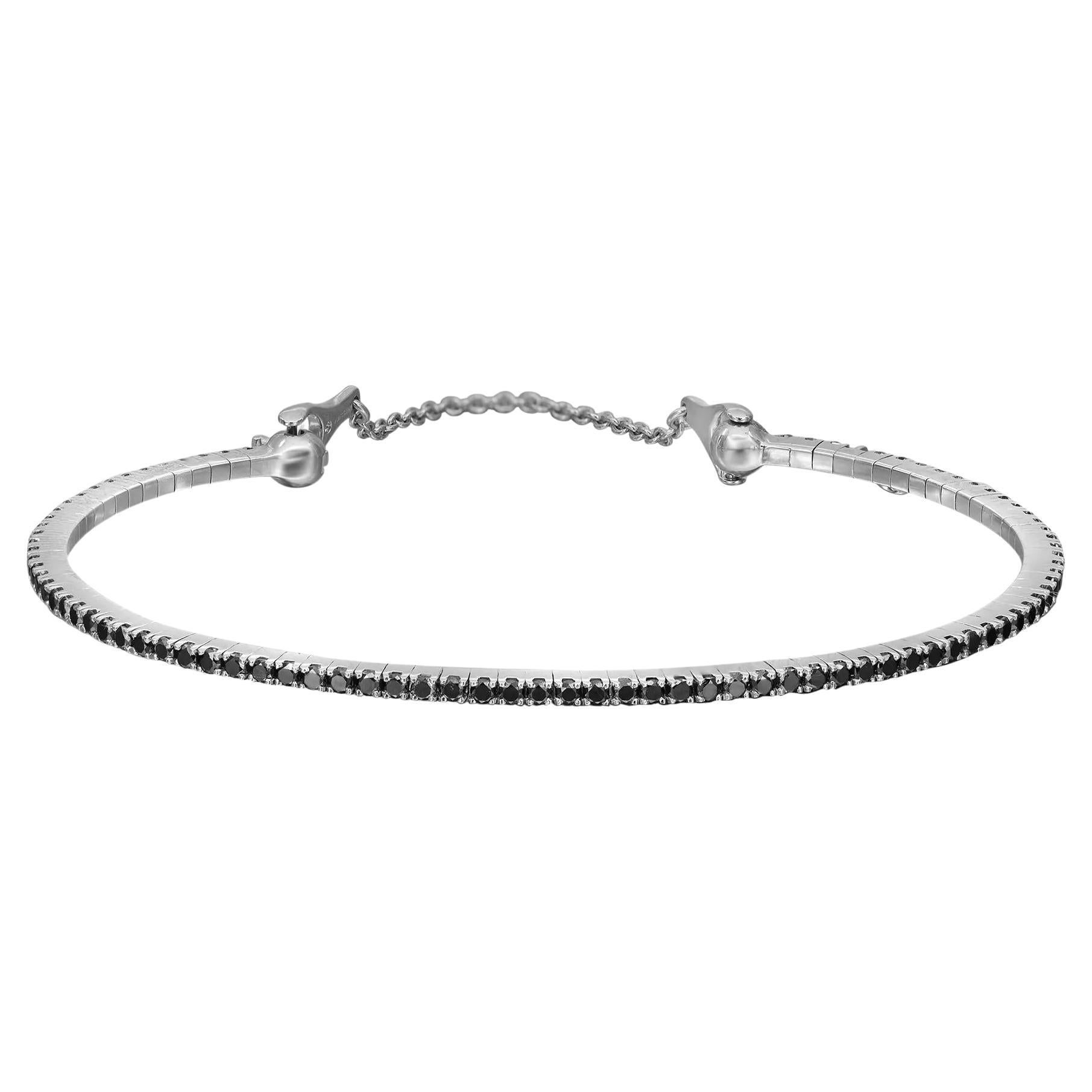 Messika 0.94Cttw Noir Black Diamond Bracelet 18K White Gold